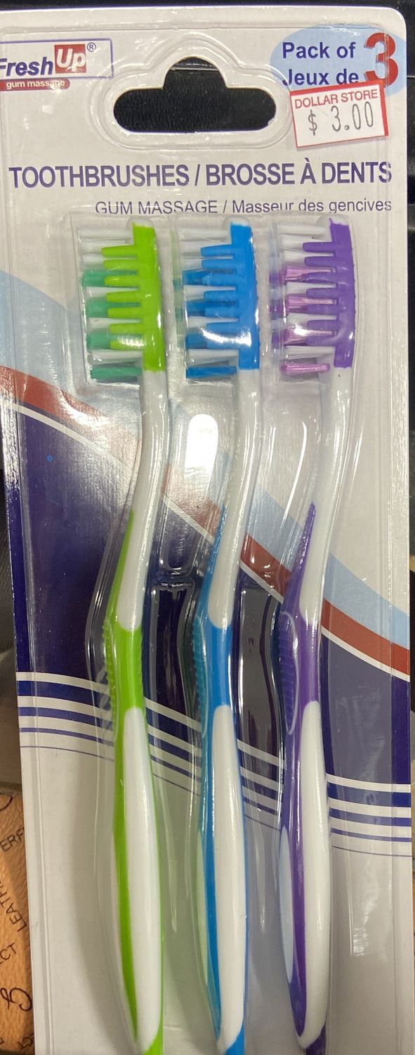 FreshUP: 3pk Gum Massage Brushes