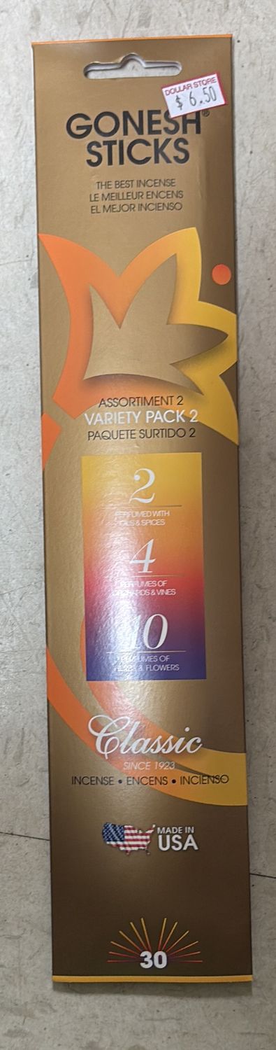 Gonesh sticks variety pack 30 count