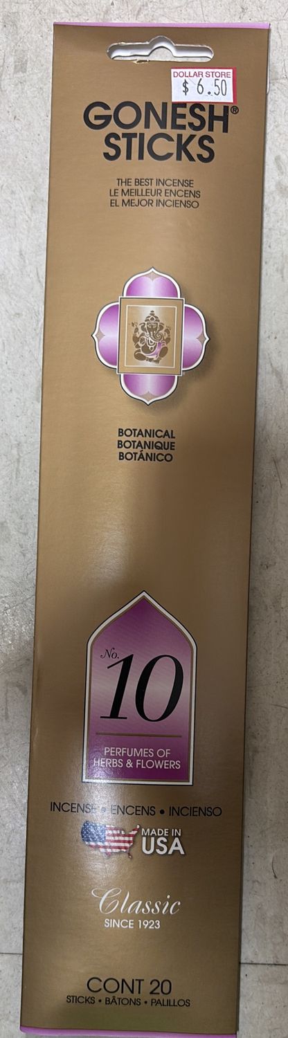 Gonesh sticks perfumes of herbs &amp; flower
