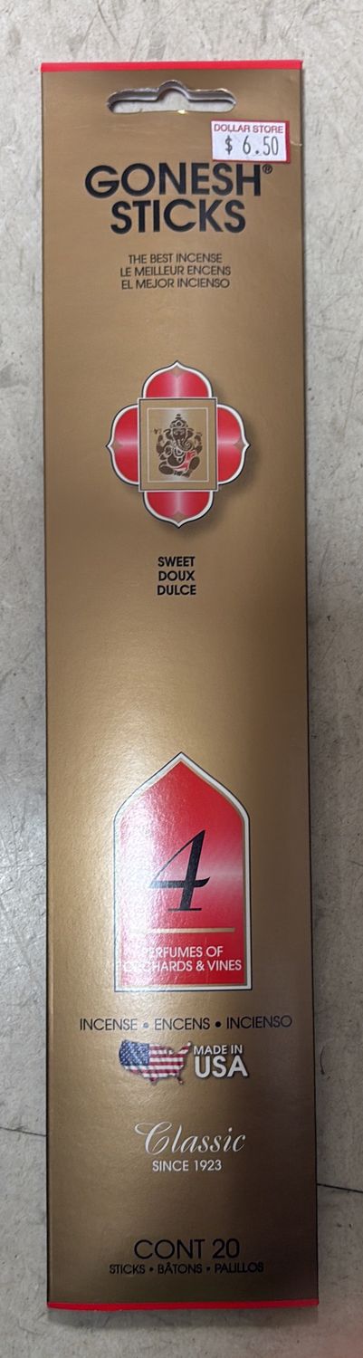 Gonesh sticks orchards &amp; vines