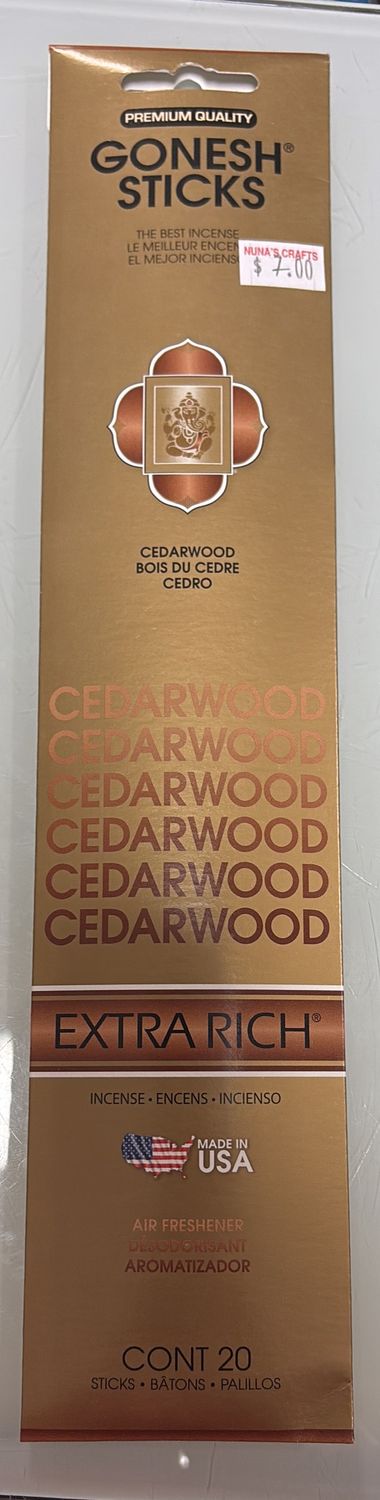 Gonesh sticks cedarwood