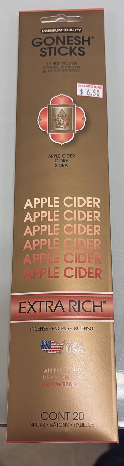 Gonesh sticks apple cider