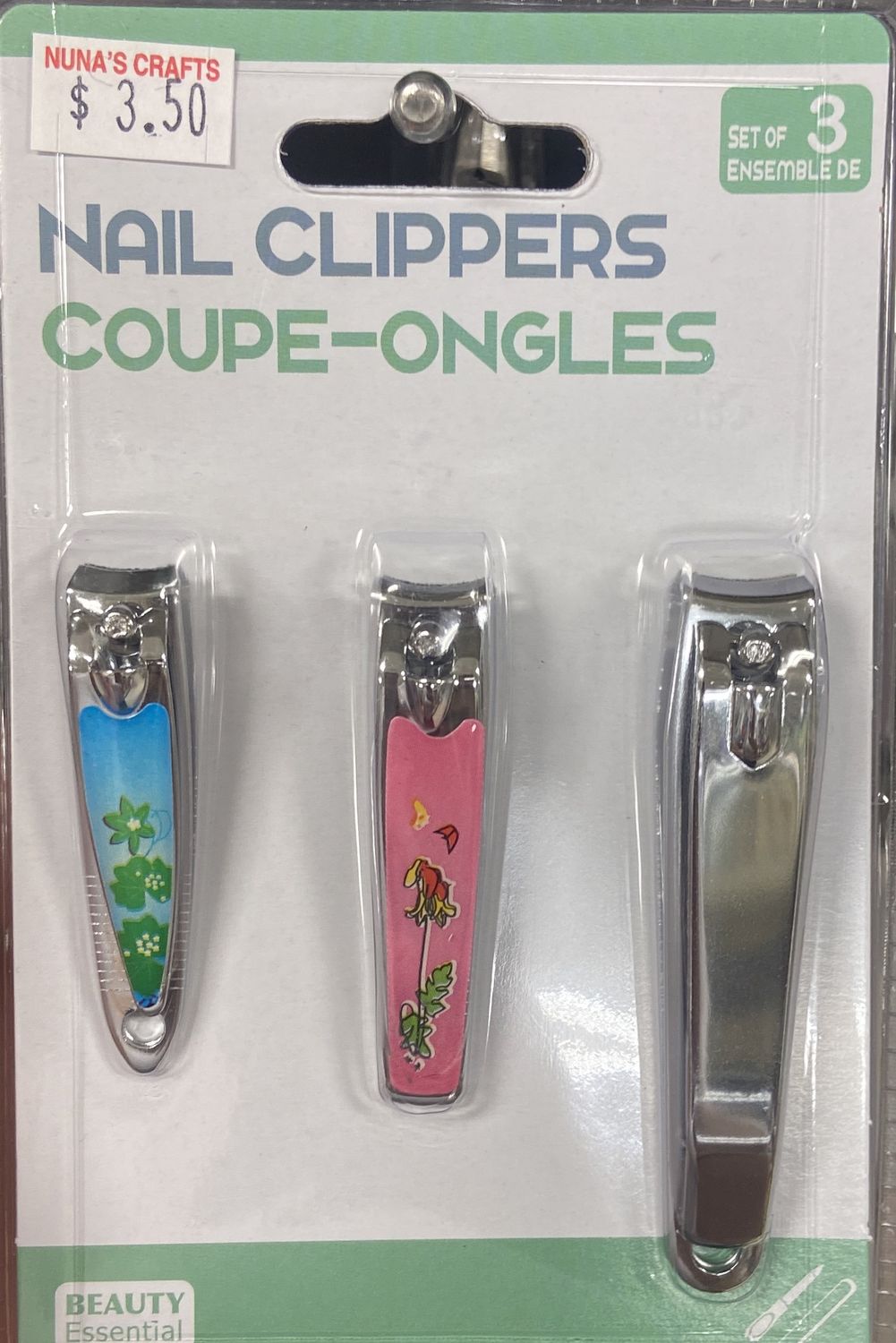 Beauty Essential: 3pc Asst. Nail Clippers