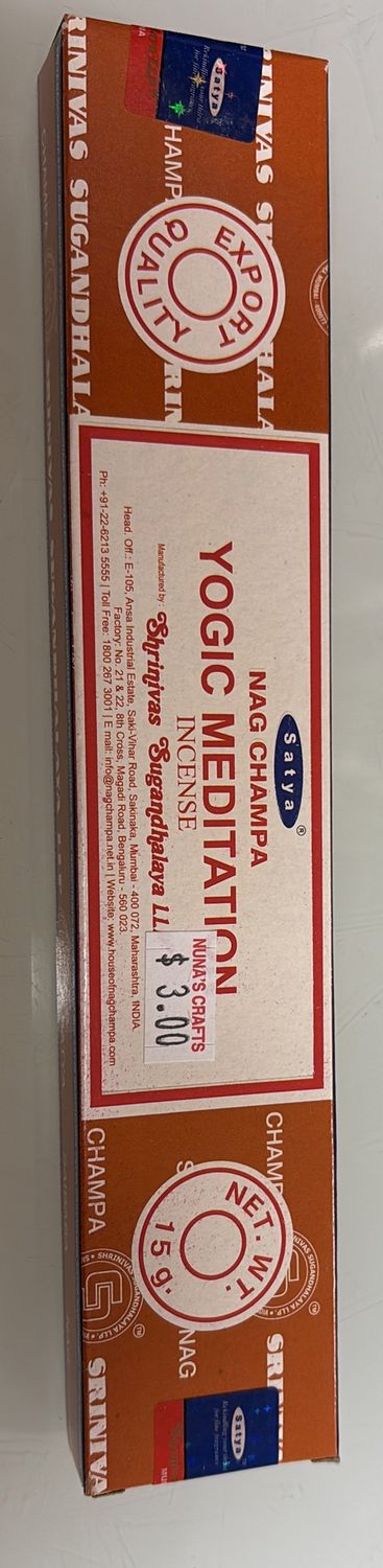 Nag champa yogic meditation incense