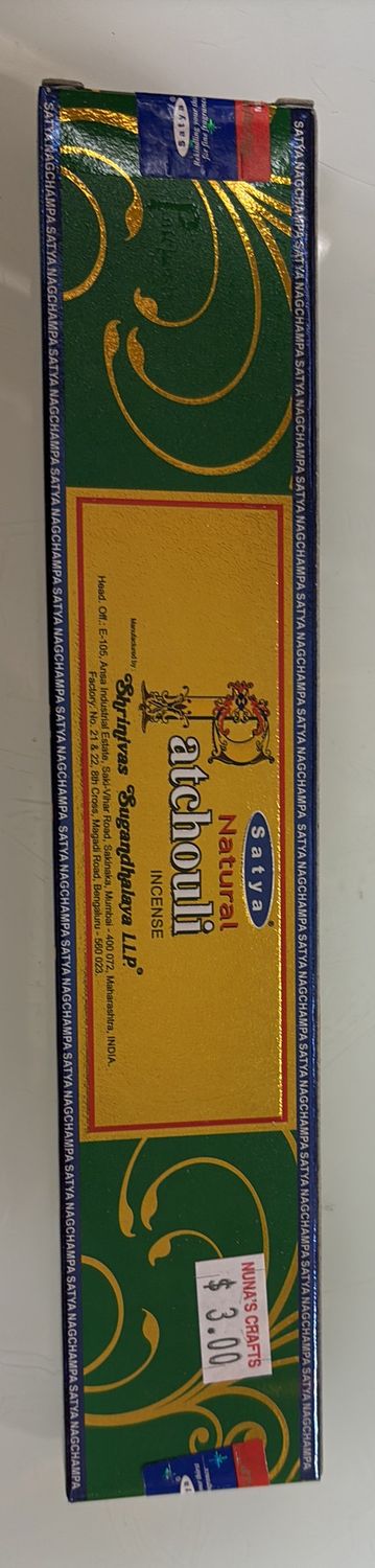 Satya atchouli incense