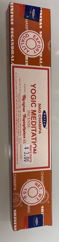 Nag champa yogic meditation incense