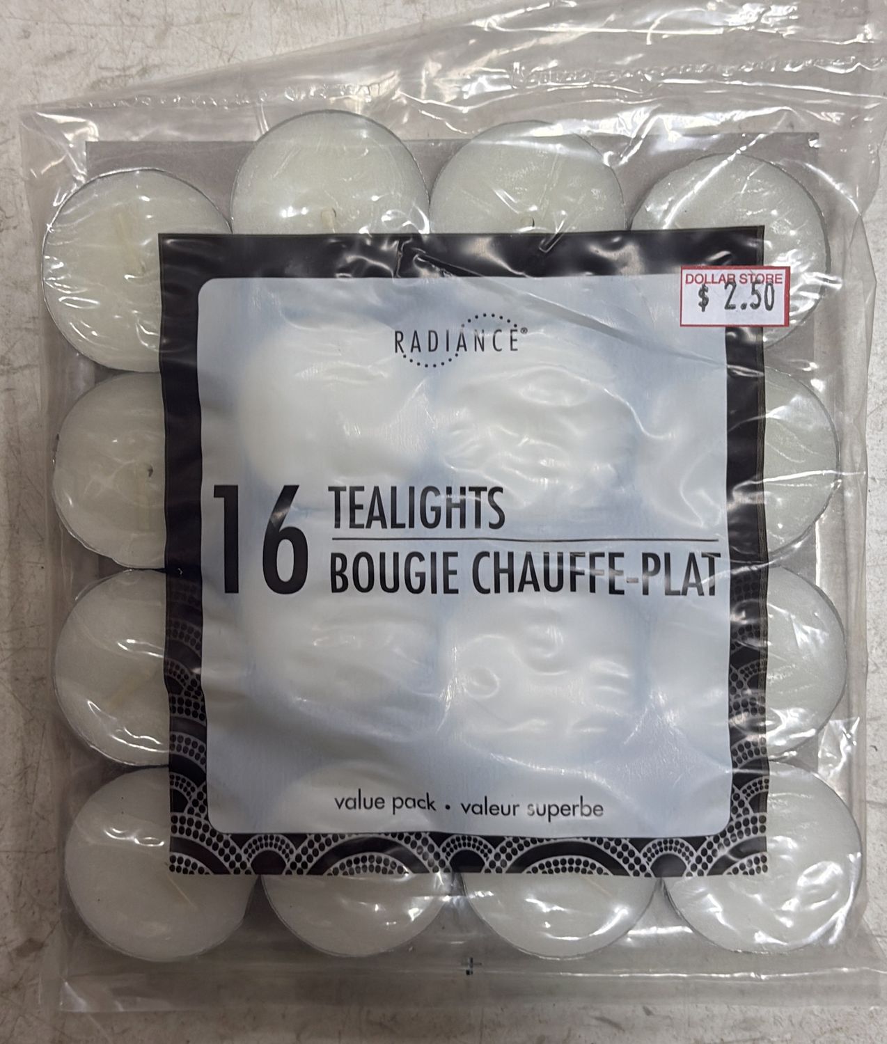 radiance 16 tealights pack