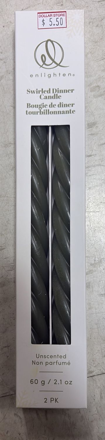 Swirled dinner candle