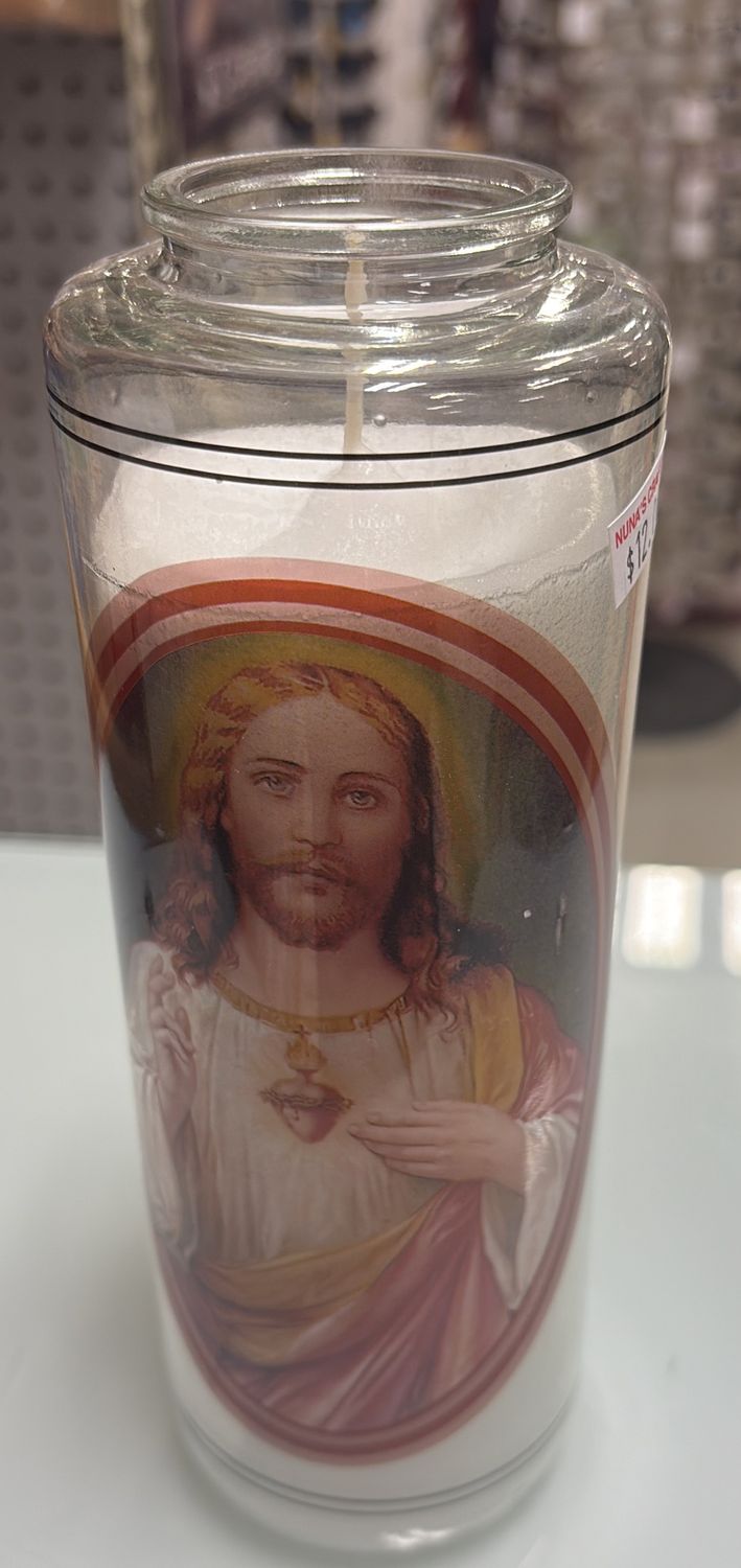 Sacred heart of jesus candle