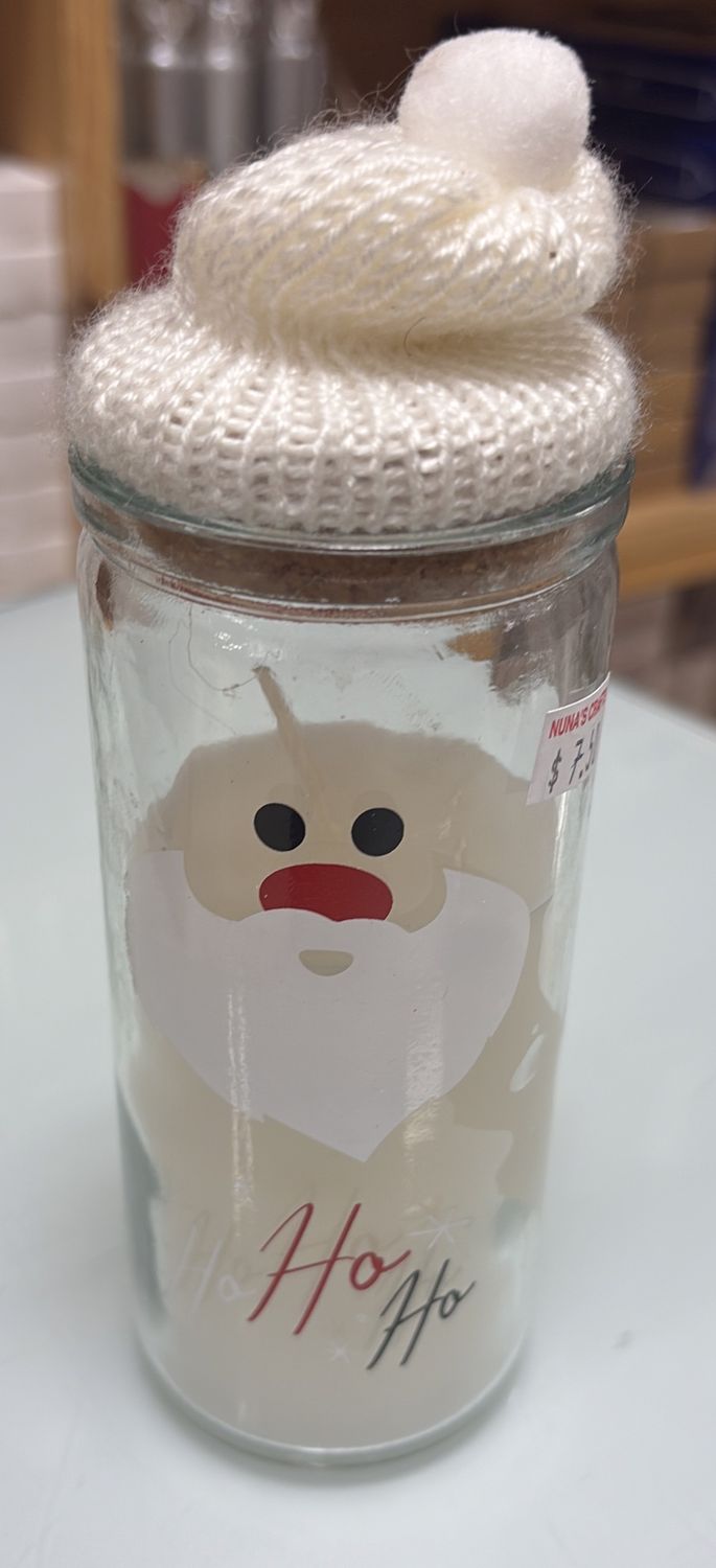 21 cm Ho ho print winter candle