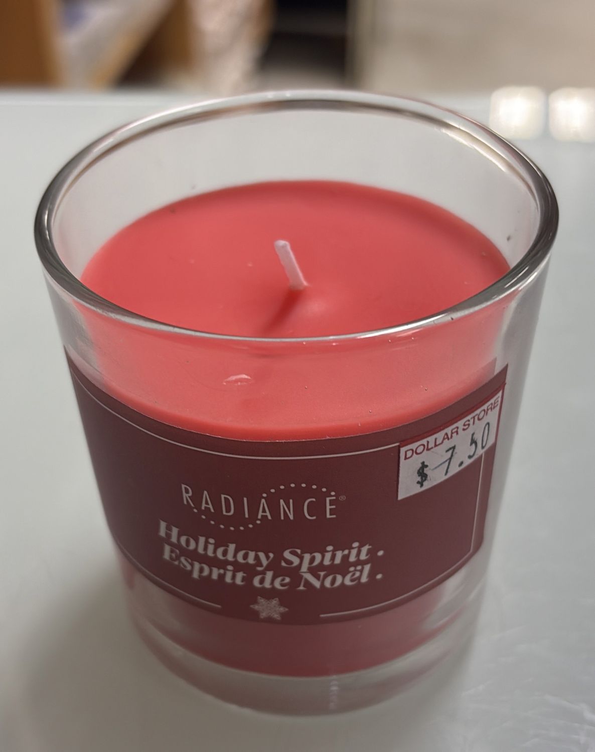 Radiance holiday spirit candle