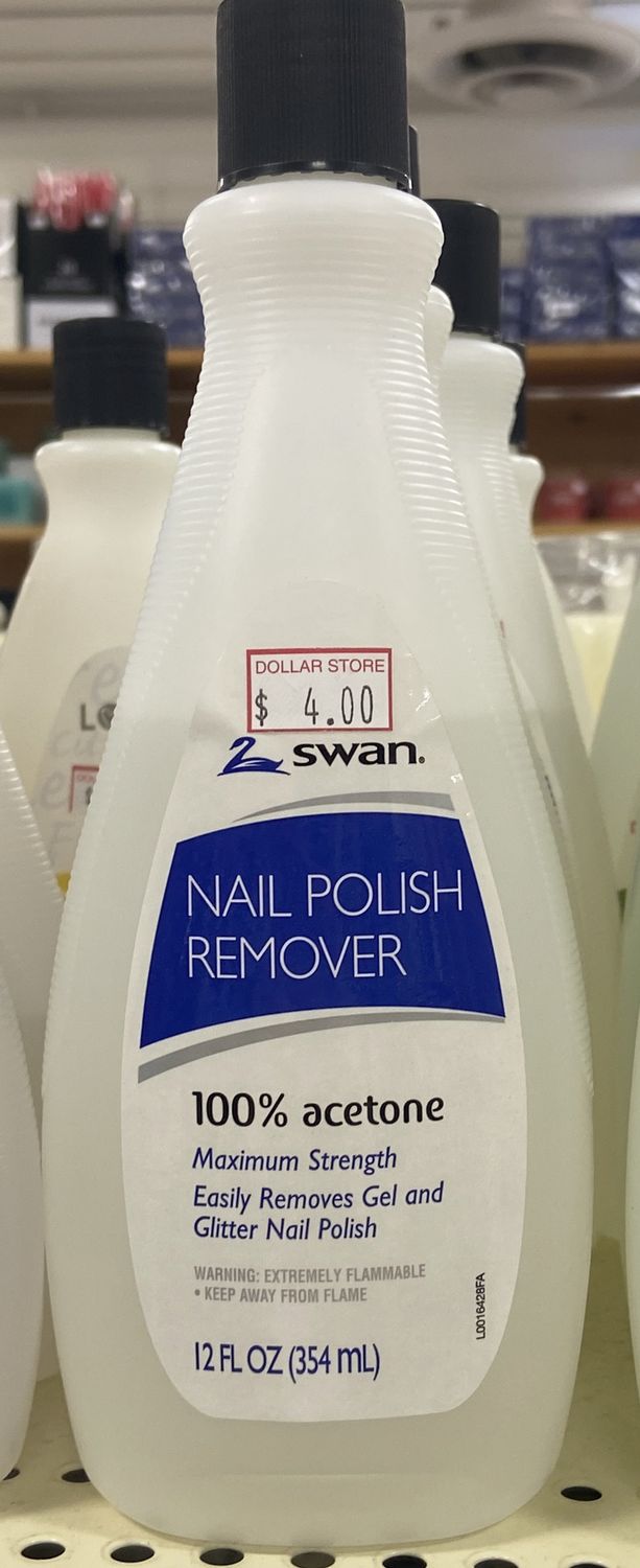 Swan: 100% Acetone 12oz Nail Polish Remover