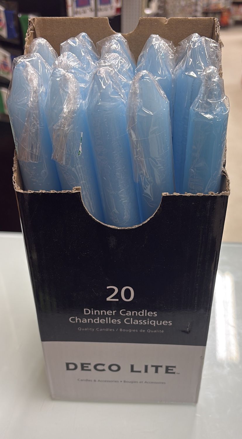 Deco lite dinner candles light blue