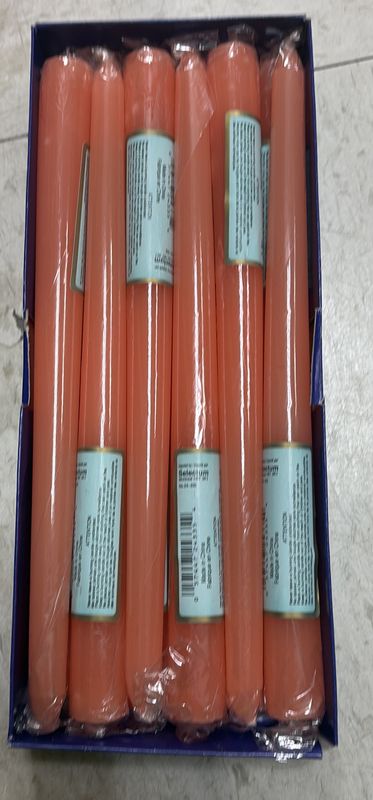 10.5in Orange Tapered Candle