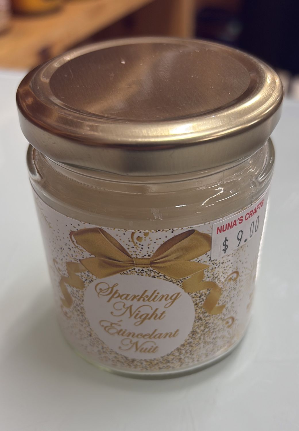 Sparkling night candle