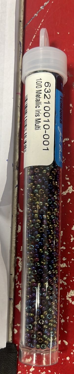 10/0 Czech Seed Bead ( 63210010-001 Metallic Iris Multi)