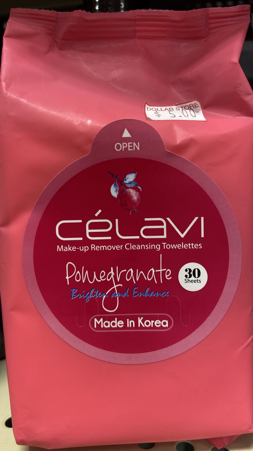Célavi: Pomegranate Makeup Removing Cleaning Wipes