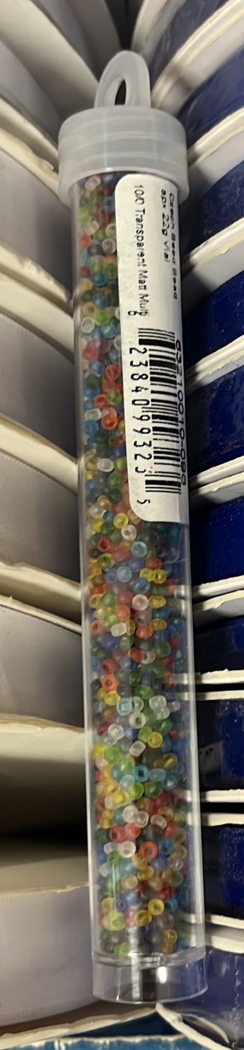10/0 Czech Seed Beads ( 63210010-096 Transparent Matte Multi)