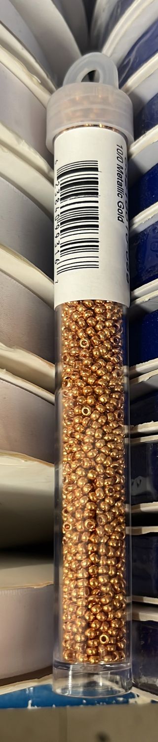 10/0 Czech Seed Beads ( 63210010-089 Metallic Gold)