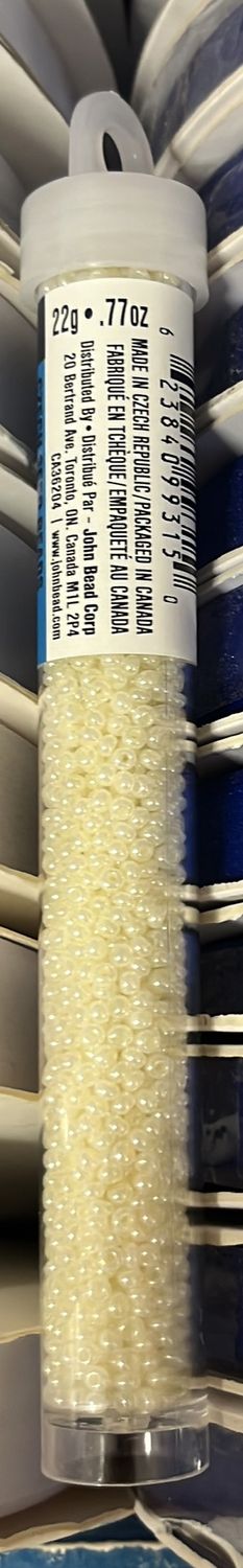 10/0 Czech Seed Beads ( 63210010-088 Opaque Ceylon Pearl)