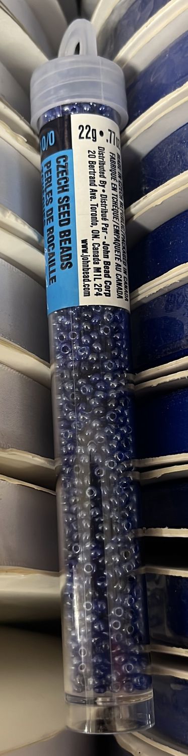 10/0 Czech Seed Beads ( 63210010-091 Luster Blue/Sapphire Mix)
