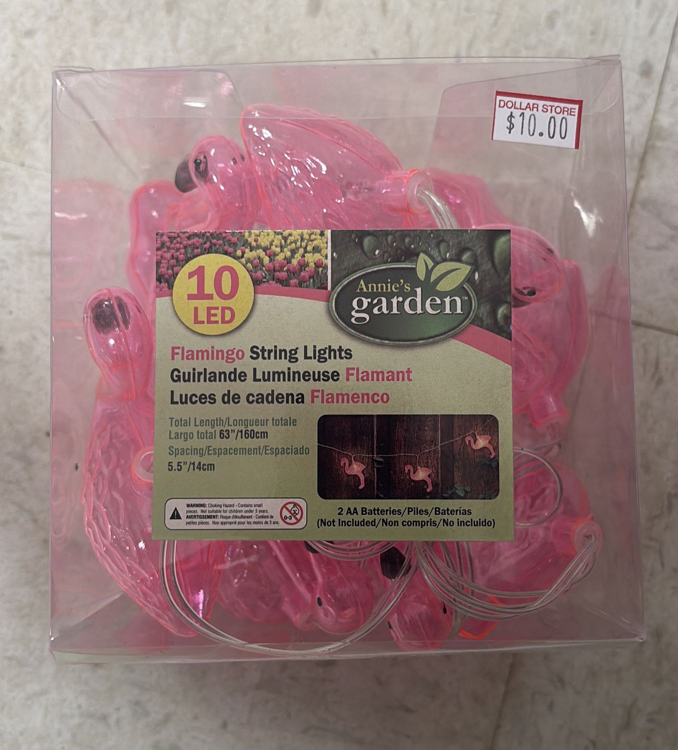 10 LED flamingo string lights annie garden 160cm