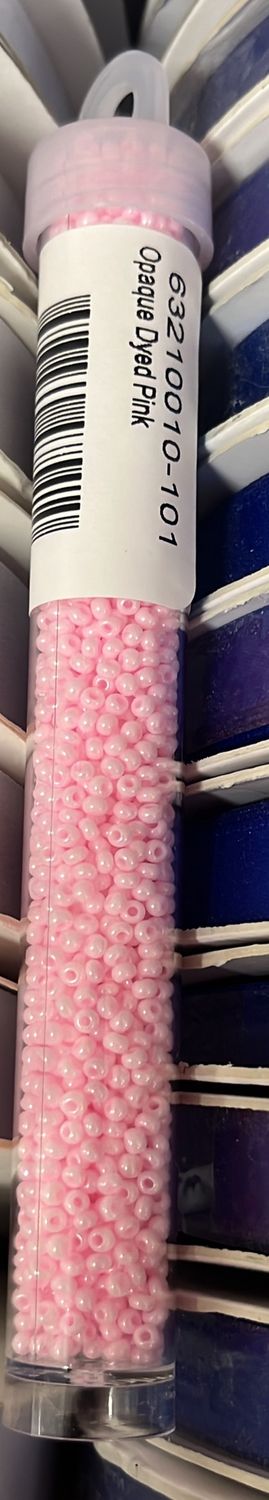 10/0 Czech Seed Beads ( 63210010-101 Opaque Dyed Pink)