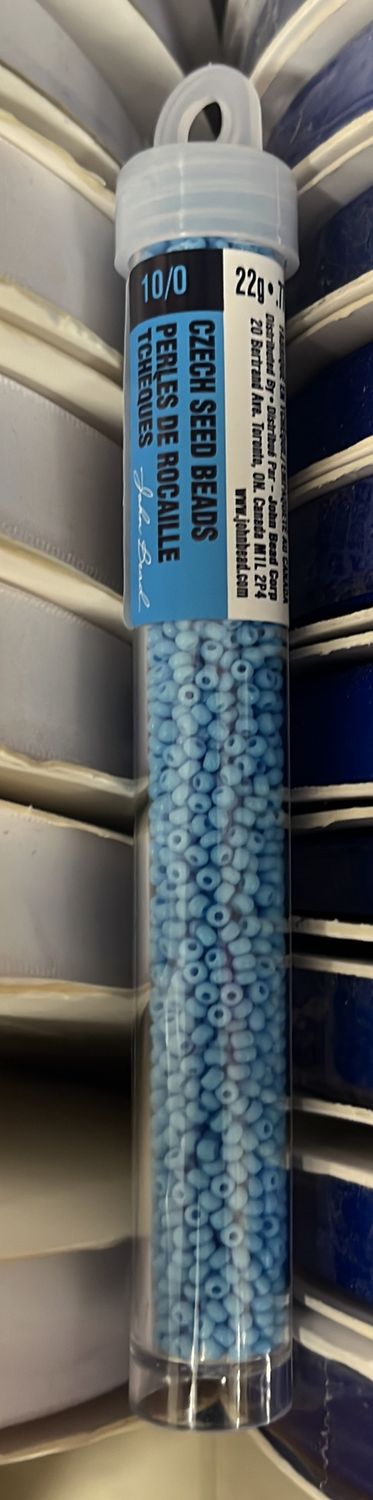 10/0 Czech Seed Beads ( 63210010-081 Opaque Light Blue)