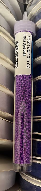 10/0 Czech Seed Beads ( 63210010-102 Opaque Dyed Violet) 