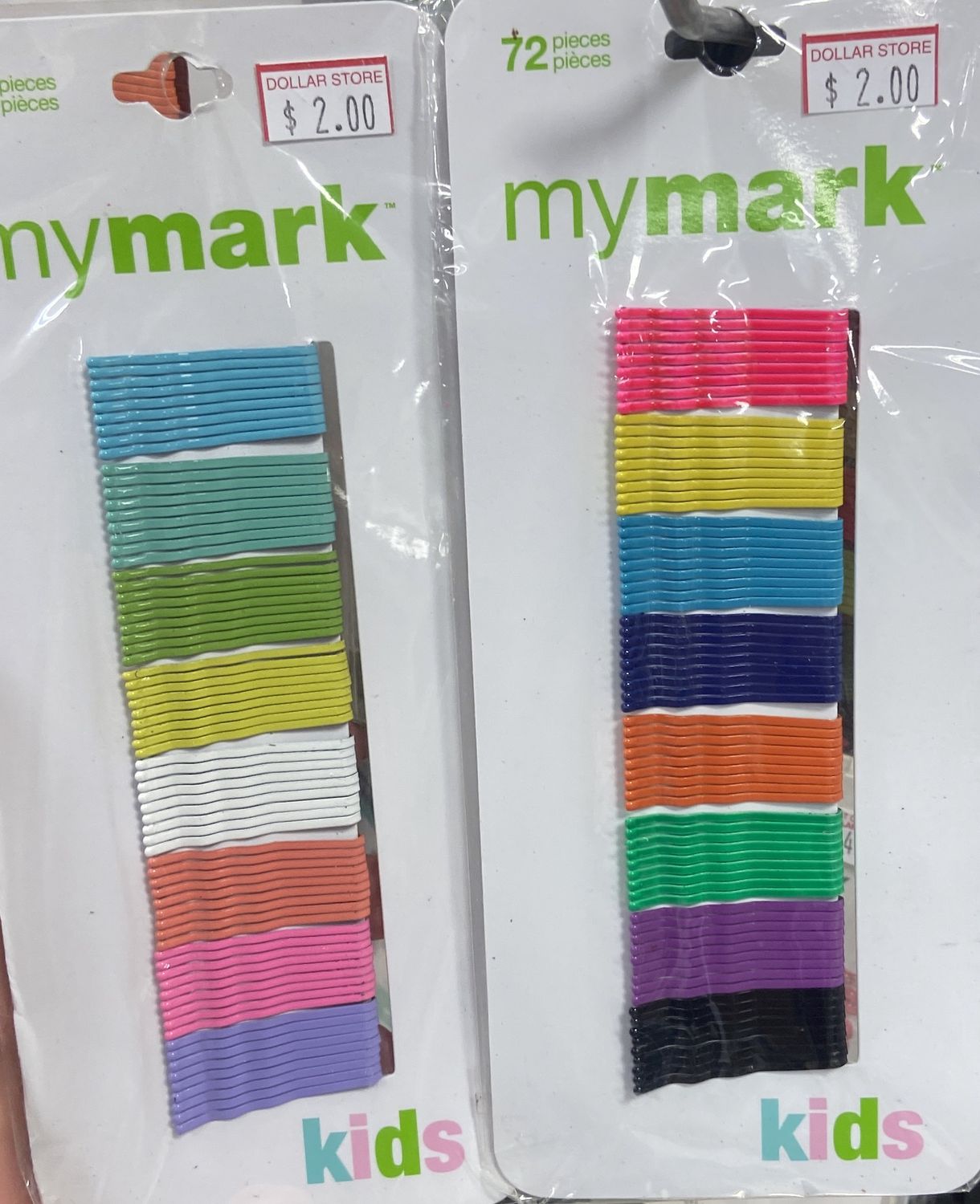 Mymark: 62x Bright/Pastel Kids Bobby Pins