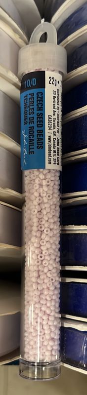10/0 Czech Seed Beads ( 63210010-125 Opaque Natural Pink)