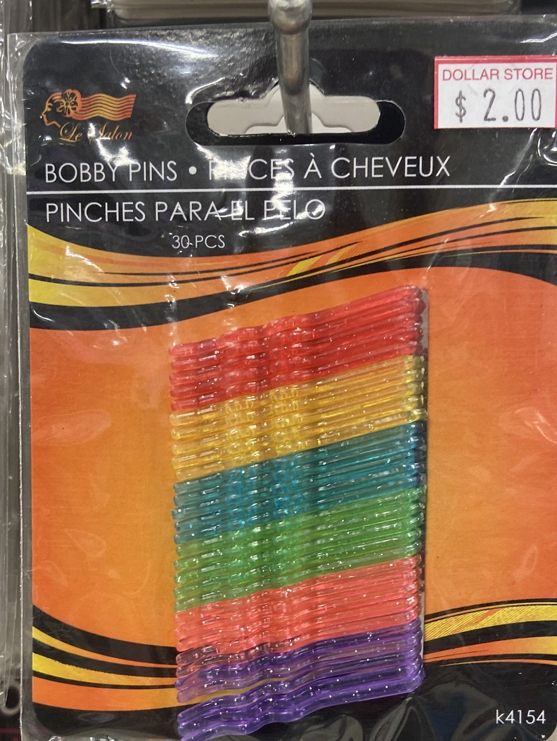 LeSalon: 30pc Asst. Color Glotter Bobby Pins