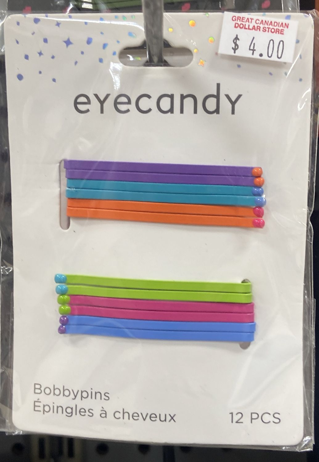 Eyecandy: Asst. Color Neon 12pc Babby Pins