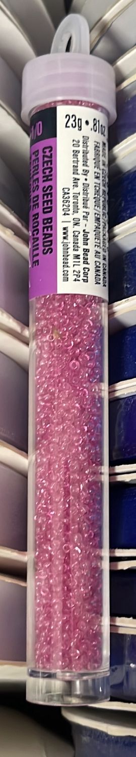 11/0 Czech Seed Beads (66440011V Transparent Voilet Dyed)