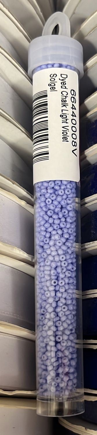 11/0 Czech Seed Beads (6644008V Dyed Chalk Light Violet Solgel)