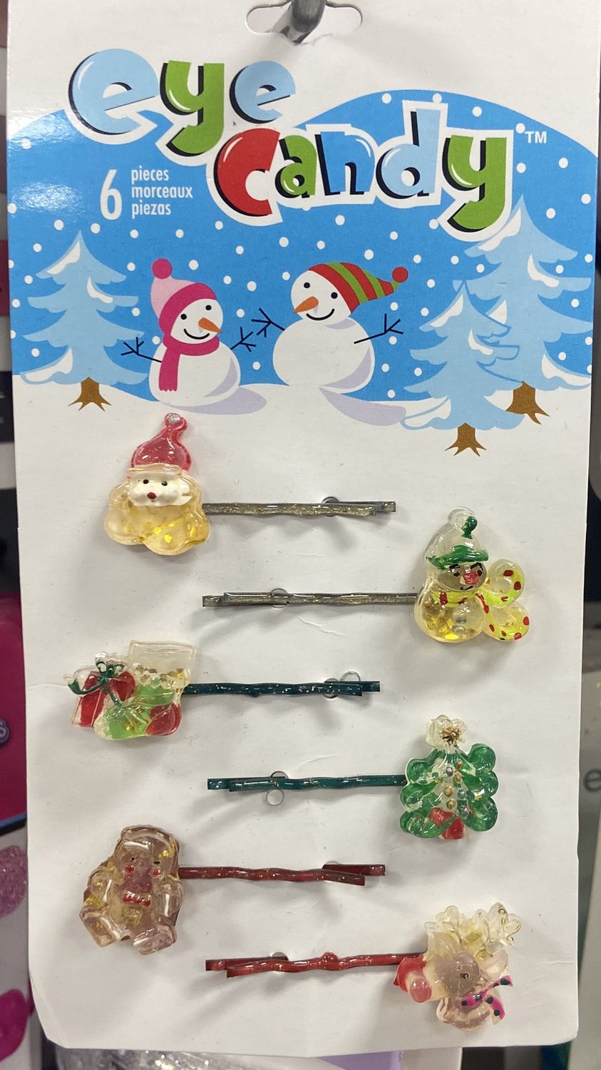Eyecandy: Christmas Themed Bobby Pins x6