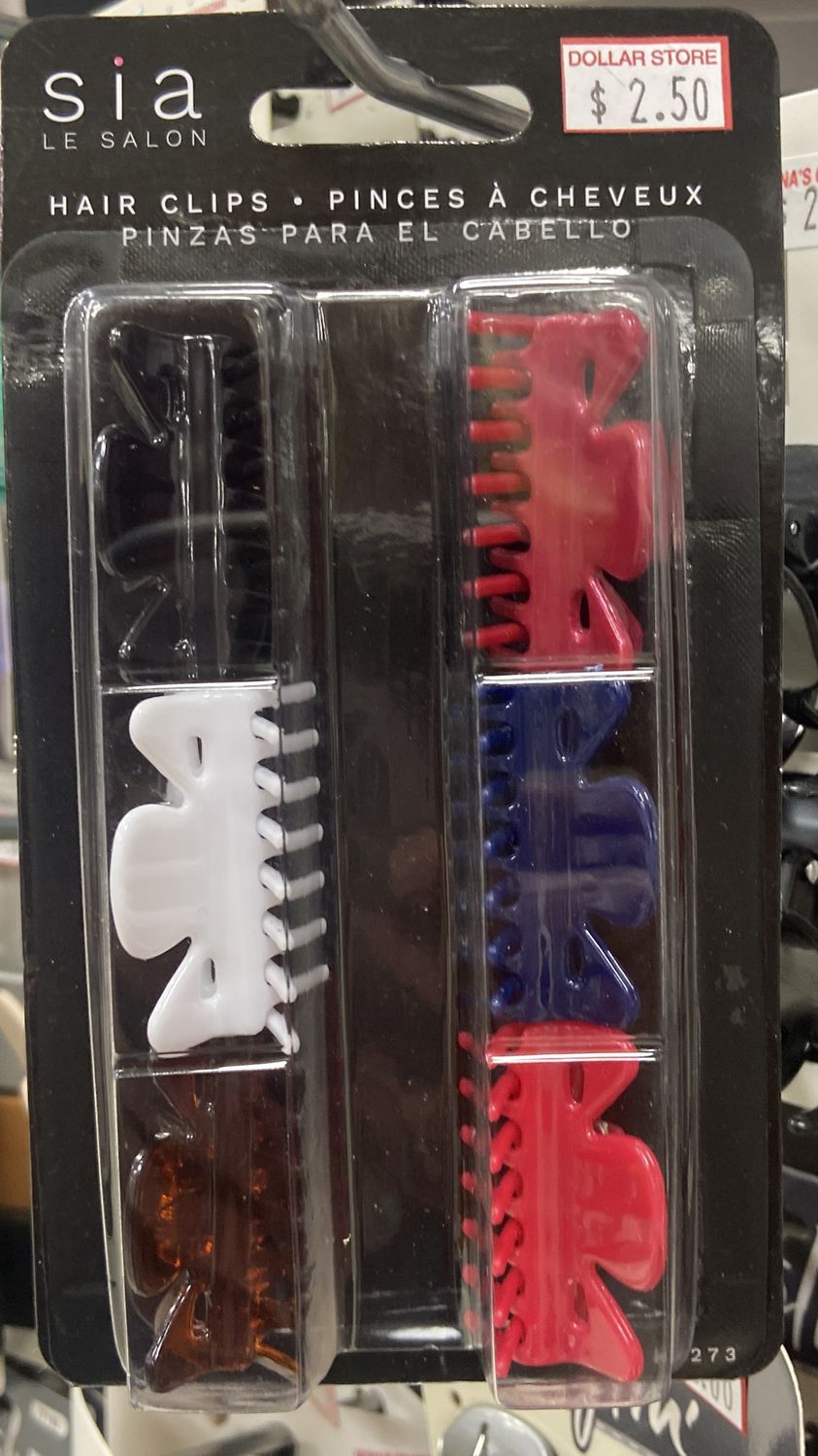 LeSalon: 6x Asst. Color Hair Clips