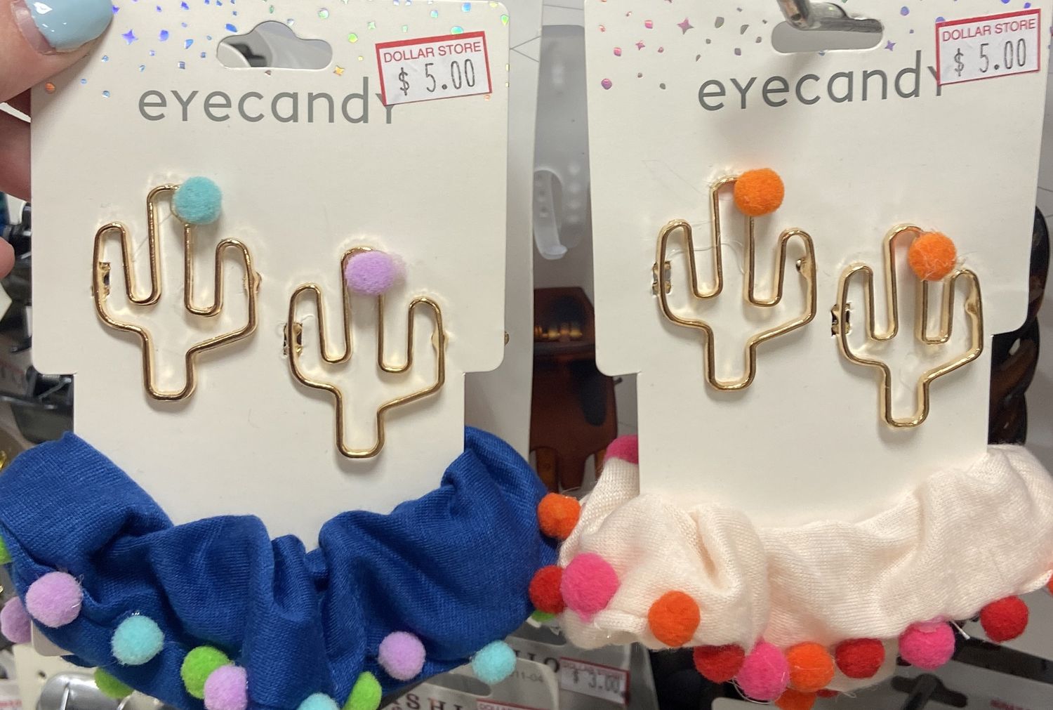 Eyecandy: 3pc Cactus Hair Buckle Set