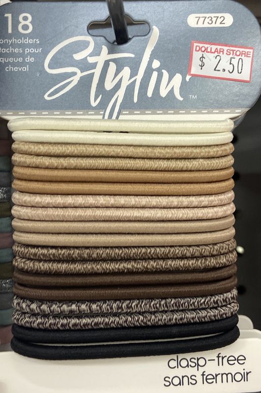 CTG: 18pc Neutral Colored Hair Elastics