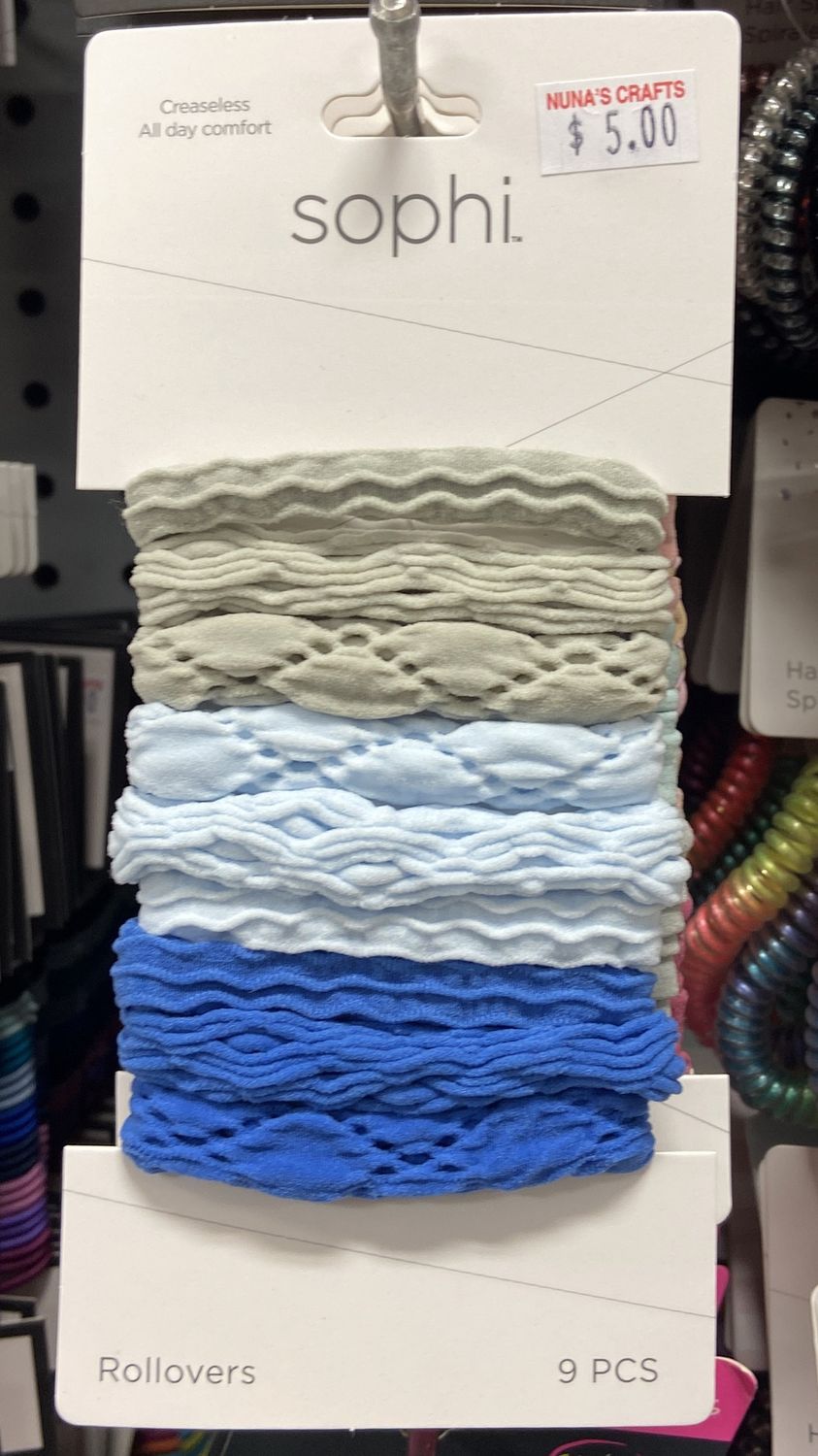 Sophi: 3pc Blues Rollover Elastics