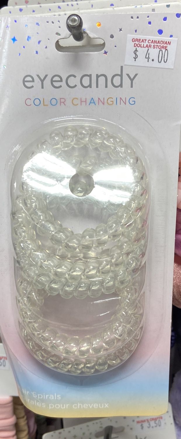 Eyecandy: 5pc Clear Hair Spirals