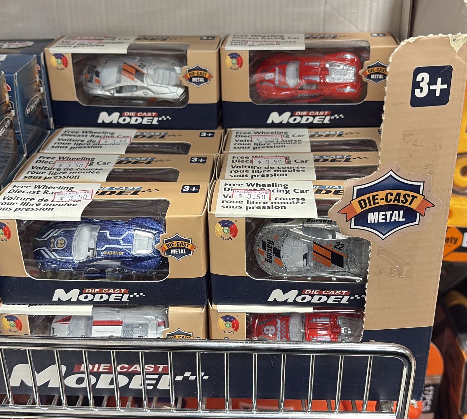 Die cast model metal racing car