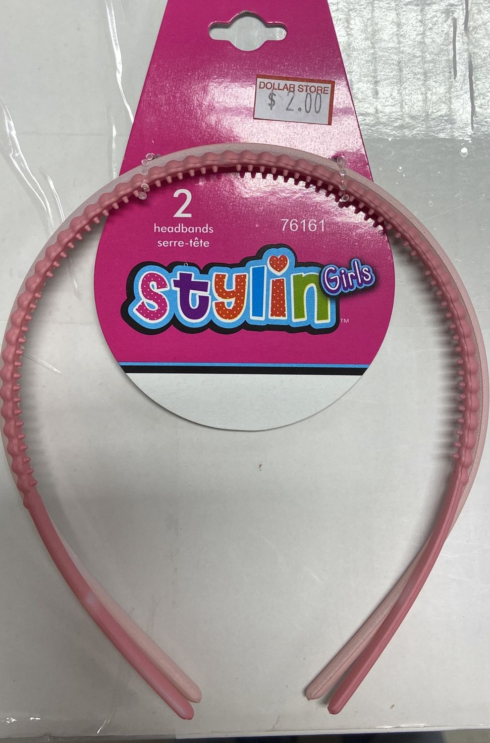 CTG: 2pc Soft Touch Pink Girls Headbands