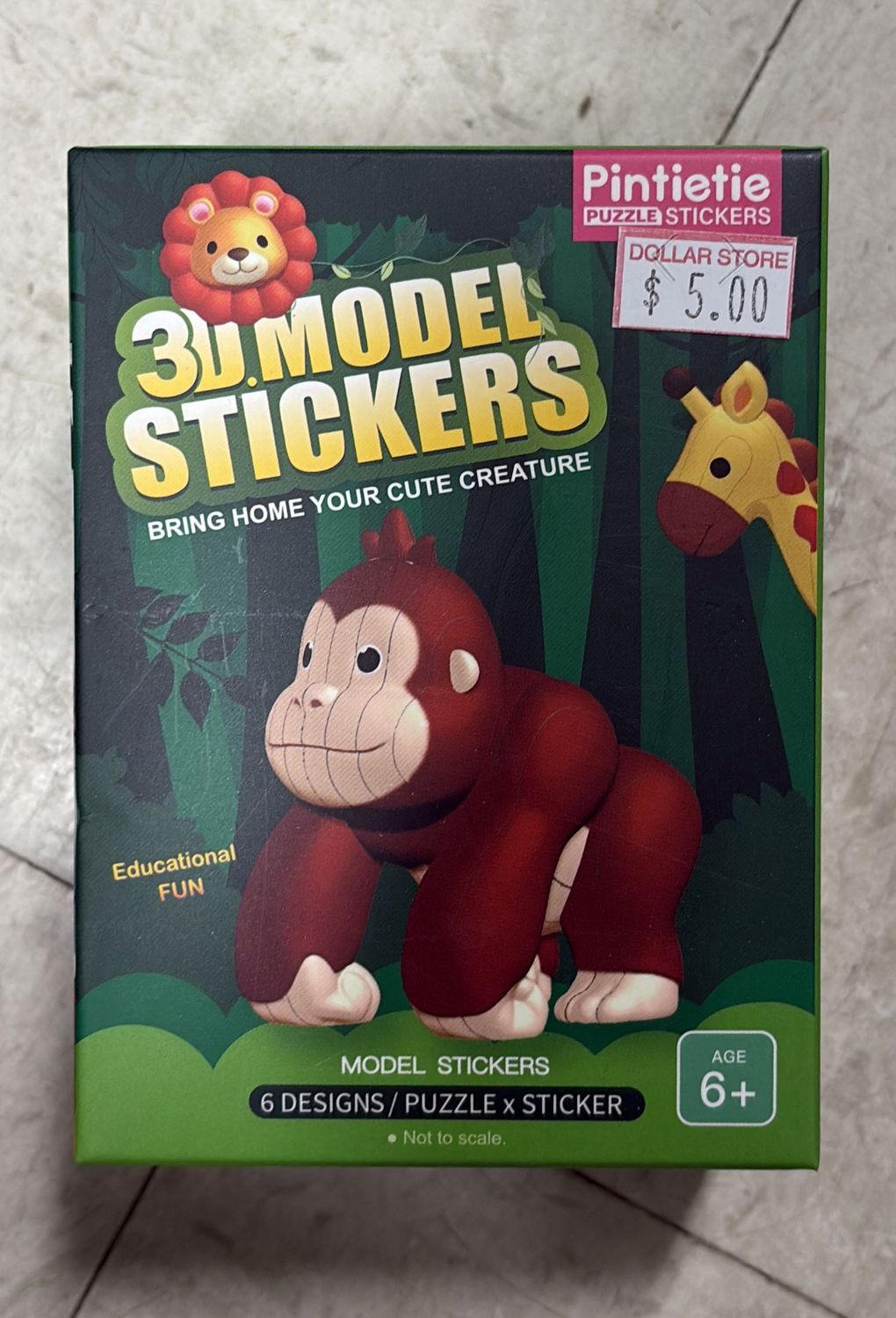 3D model stickers 6 design