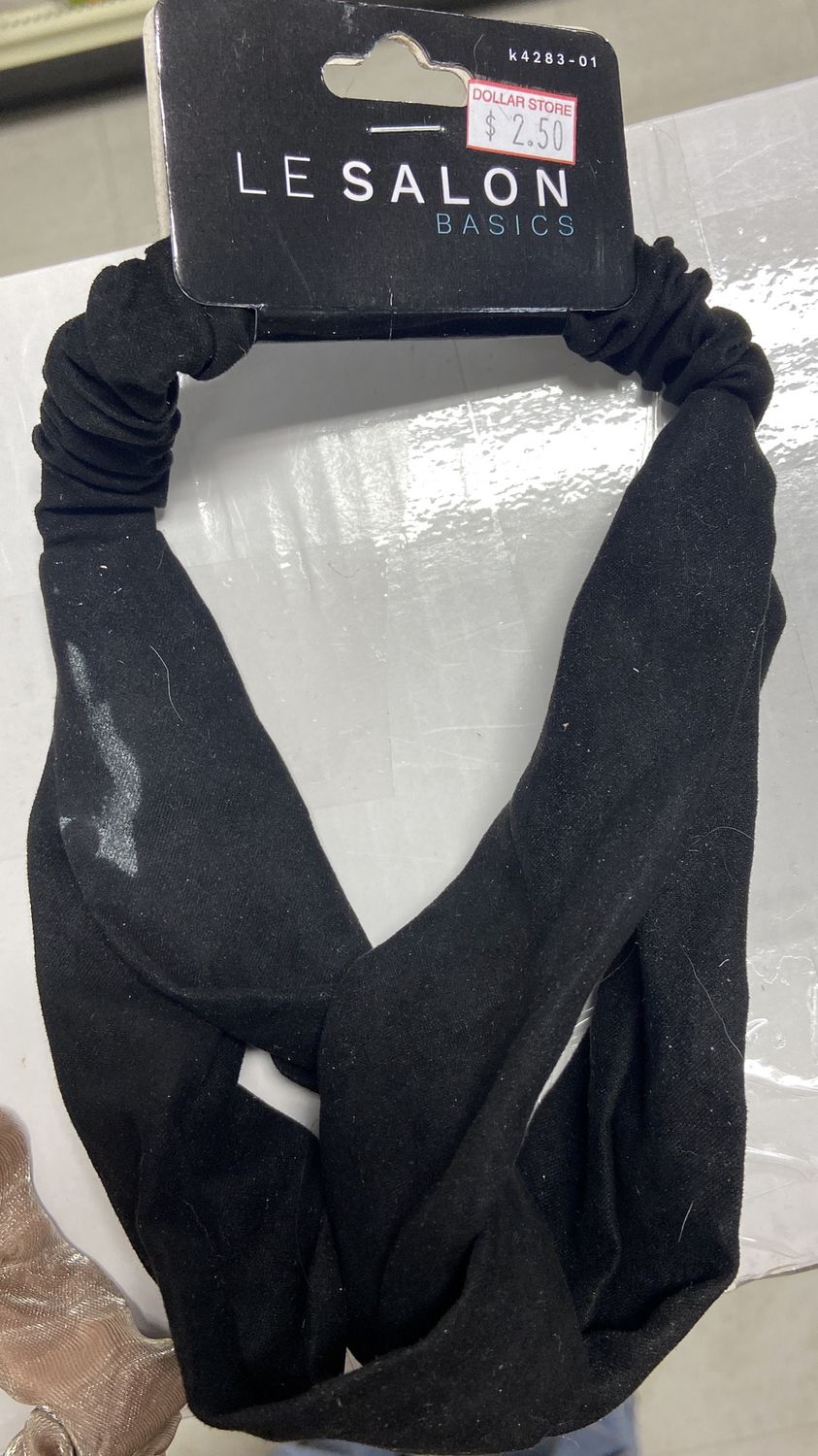 LeSalon: Black Headband with Elastic Back