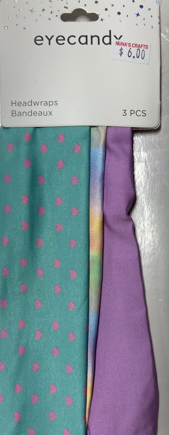 Eyecandy: 3pc Asst. Color/Print Headwraps