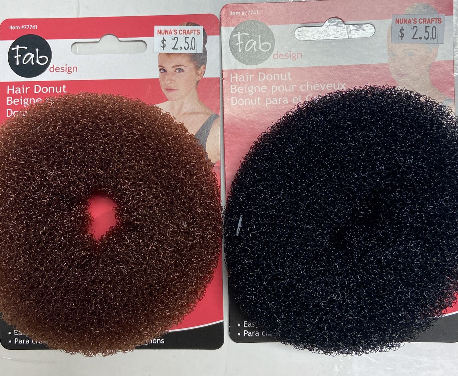 Fabdesign: 1pc Black/Brown Hair Donut