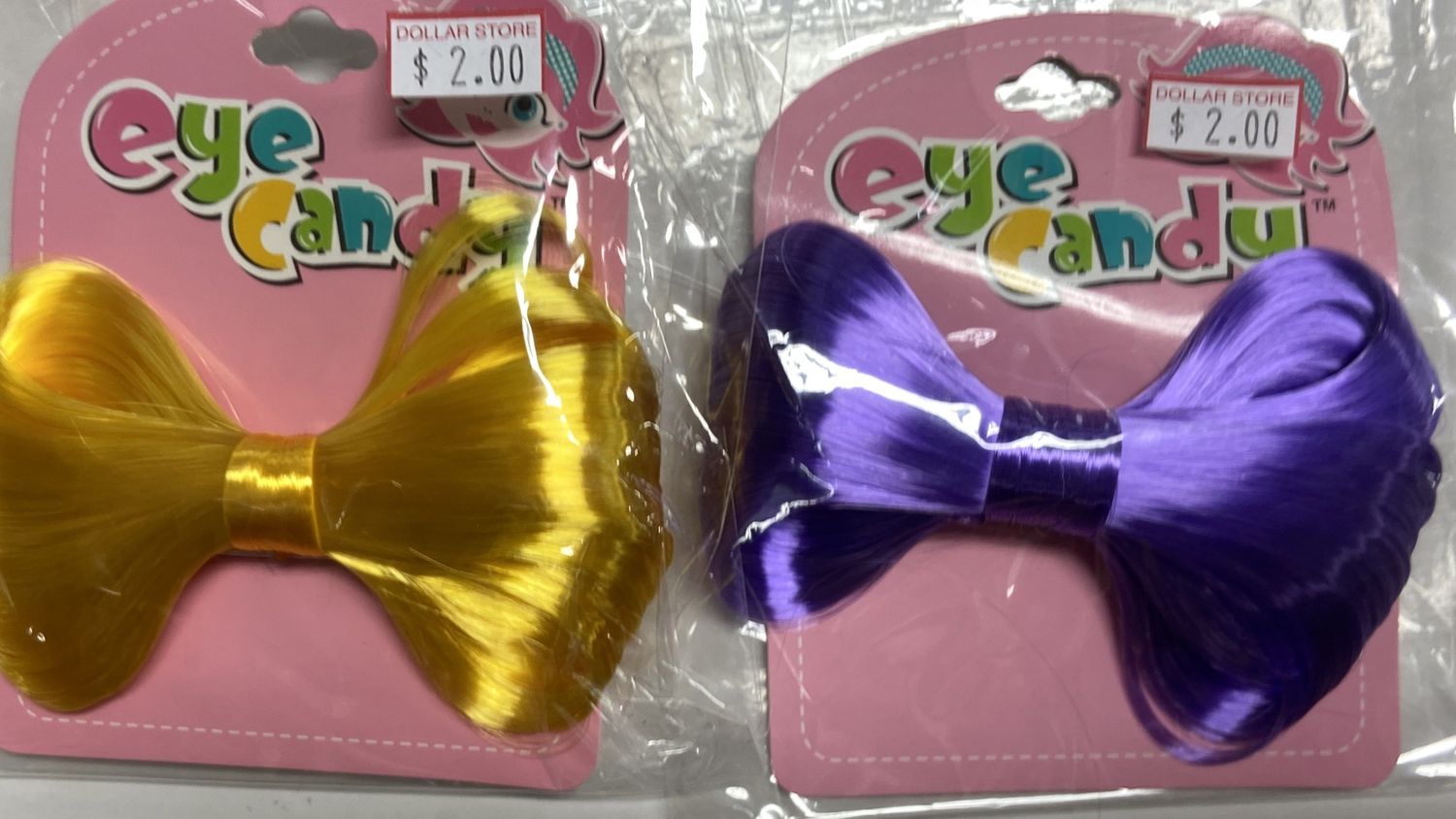 Eyecandy: Asst. Color Barrette with Faux Hair Bow
