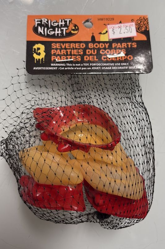 3 severed body parts