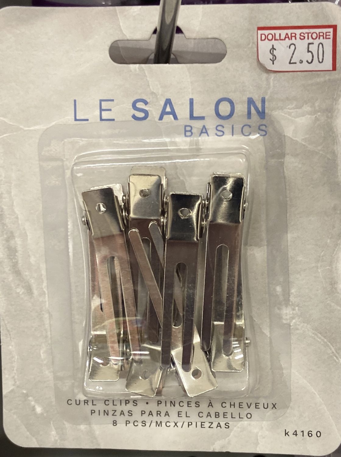 LeSalon: 8pc Silver Curl Clips